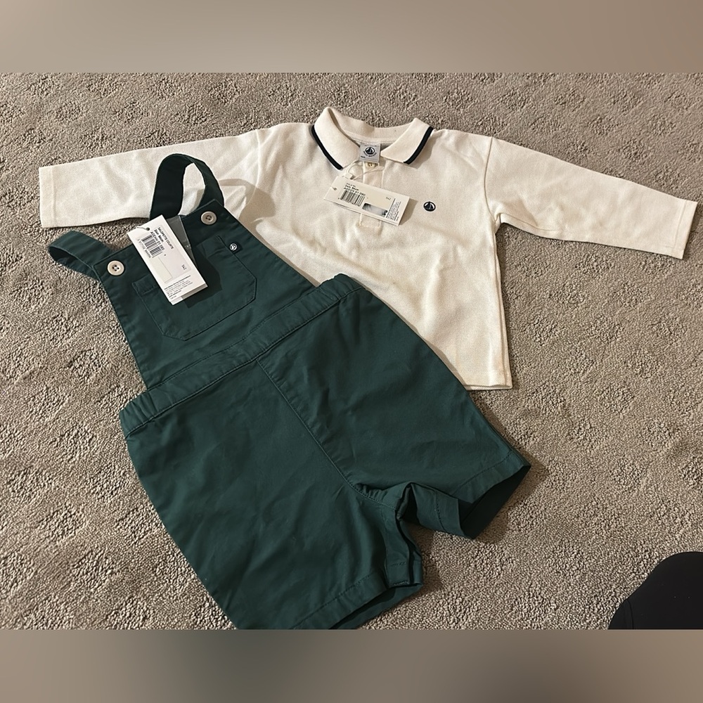 Petit Bateau Green Overalls